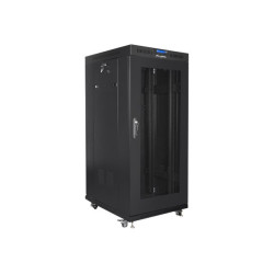 Lanberg Rack cabinet 19" free-standing 22U/800x800 (flat pack) with glass door lCD V2, black | Lanberg