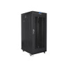 Lanberg Rack cabinet 19" free-standing 22U/800x800 (flat pack) with glass door lCD V2, black | Lanberg