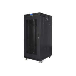 Lanberg Rack cabinet 19" free-standing 27U/600x600 (flat pack) with mesh door lCD V2, black | Lanberg