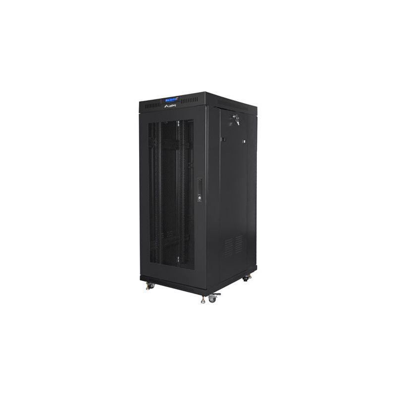 Lanberg Rack cabinet 19" free-standing 27U/600x600 (flat pack) with mesh door lCD V2, black | Lanberg