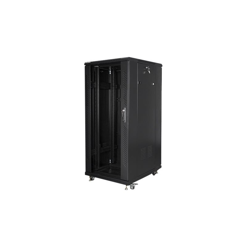 Lanberg Rack cabinet 19" free-standing 27U/600x800 (flat pack), black | Lanberg
