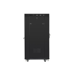 Lanberg Rack cabinet 19" free-standing 27U/600x800 (flat pack) with mesh door ICD V2, black | Lanberg