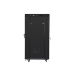 Lanberg Rack cabinet 19" free-standing 27U/600x800 (flat pack) with mesh door ICD V2, black | Lanberg