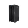 Lanberg Rack cabinet 19" free-standing 27U/800x1200 (flat pack) with glass door lCD, black | Lanberg