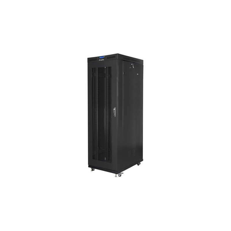 Lanberg Rack cabinet 19" free-standing 27U/800x1200 (flat pack) with mesh door lCD, black | Lanberg
