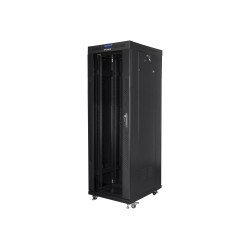 Lanberg Rack cabinet 19" free-standing 37U/600x800 (flat pack) with glass door lCD V2, black | Lanberg