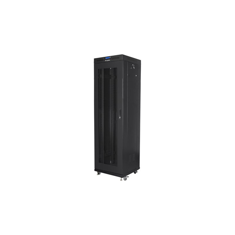Lanberg Rack cabinet 19" free-standing 42U/600x600 (flat pack) with mesh door lCD V2, black | Lanberg
