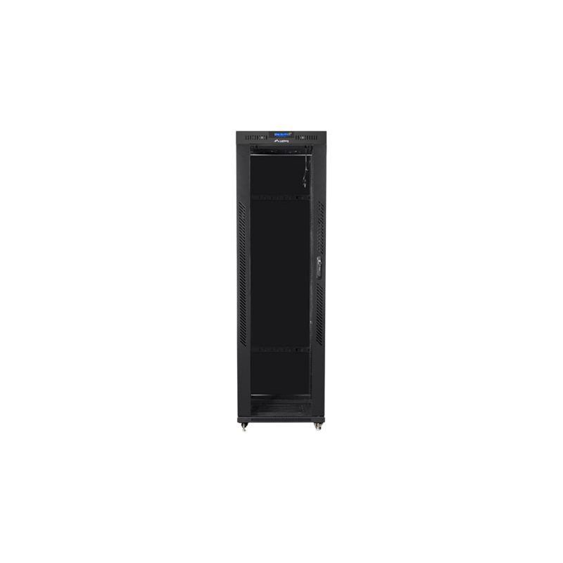 Lanberg Rack cabinet 19" free-standing 42U/600x800 (flat pack) with glass door lCD V2, black | Lanberg