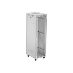 Lanberg Rack cabinet 19" free-standing 42U/600x800 (flat pack) with glass door lCD V2, grey | Lanberg