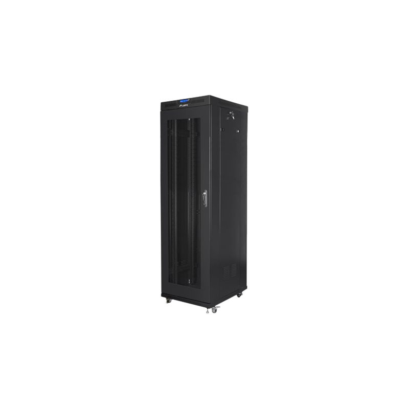 Lanberg Rack cabinet 19" free-standing 42U/600x800 (flat pack) with mesh door lCD V2, black | Lanberg