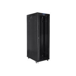 Lanberg Rack cabinet 19" free-standing 42U/800x1000 (flat pack) with glass door lCD V2, black | Lanberg