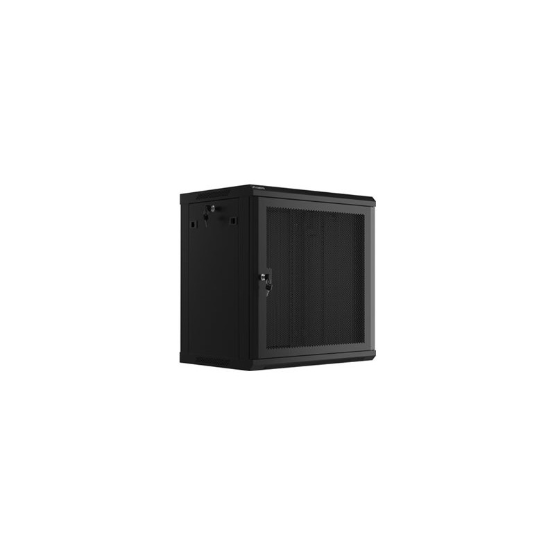 Lanberg Rack cabinet 19" wall-mount 12U/600x450 with perforated door (flat pack), black | Lanberg
