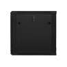 Lanberg Rack cabinet 19" wall-mount 12U/600x600 (flat pack) with glass door V2, black | Lanberg