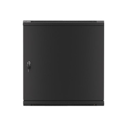 Lanberg Rack cabinet 19" wall-mount 12U/600x600 for self-assembly with metal door (flat pack), black | Lanberg