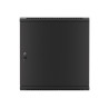 Lanberg Rack cabinet 19" wall-mount 12U/600x600 for self-assembly with metal door (flat pack), black | Lanberg