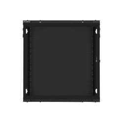 Lanberg Rack cabinet 19" wall-mount 12U/600x600 for self-assembly with metal door (flat pack), black | Lanberg