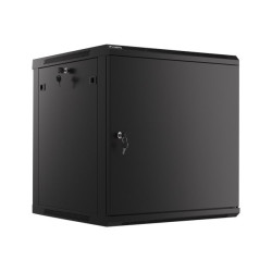 Lanberg Rack cabinet 19" wall-mount 12U/600x600 for self-assembly with metal door (flat pack), black | Lanberg