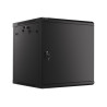 Lanberg Rack cabinet 19" wall-mount 12U/600x600 for self-assembly with metal door (flat pack), black | Lanberg