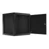 Lanberg Rack cabinet 19" wall-mount 12U/600x600 for self-assembly with metal door (flat pack), black | Lanberg