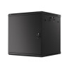 Lanberg Rack cabinet 19" wall-mount 12U/600x600 for self-assembly with metal door (flat pack), black | Lanberg