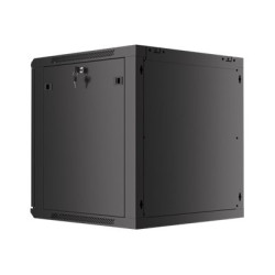 Lanberg Rack cabinet 19" wall-mount 12U/600x600 for self-assembly with metal door (flat pack), black | Lanberg