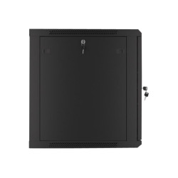Lanberg Rack cabinet 19" wall-mount 12U/600x600 for self-assembly with metal door (flat pack), black | Lanberg