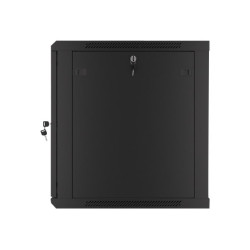 Lanberg Rack cabinet 19" wall-mount 12U/600x600 for self-assembly with metal door (flat pack), black | Lanberg