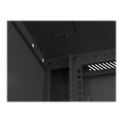 Lanberg Rack cabinet 19" wall-mount 12U/600x600 for self-assembly with metal door (flat pack), black | Lanberg