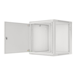 Lanberg Rack cabinet 19" wall-mount 12U/600x600 for self-assembly with metal door (flat pack), grey | Lanberg