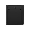 Lanberg Rack cabinet 19" wall-mount 15U/600x600 (flat pack) with glass door V2, black | Lanberg