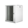 Lanberg Rack cabinet 19" wall-mount 15U/600x600 (flat pack) with glass door V2, grey | Lanberg