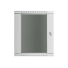 Lanberg Rack cabinet 19" wall-mount 15U/600x600 (flat pack) with glass door V2, grey | Lanberg