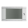 Lanberg Rack cabinet 19" wall-mount 6U/600x450 (flat pack) with glass door V2, grey | Lanberg