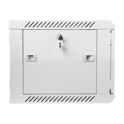 Lanberg Rack cabinet 19" wall-mount 6U/600x450 (flat pack) with glass door V2, grey | Lanberg
