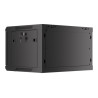 Lanberg Rack cabinet 19" wall-mount 6U/600x450 for self-assembly with metal door (flat pack), black | Lanberg