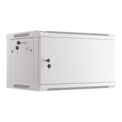 Lanberg Rack cabinet 19" wall-mount 6U/600x450 for self-assembly with metal door (flat pack), grey | Lanberg