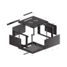 Lanberg Rack cabinet 19" wall-mount 6U/600x600 for self-assembly with metal door (flat pack), black | Lanberg