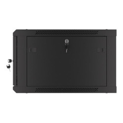 Lanberg Rack cabinet 19" wall-mount 6U/600x600 for self-assembly with metal door (flat pack), black | Lanberg