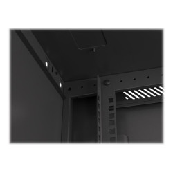 Lanberg Rack cabinet 19" wall-mount 6U/600x600 for self-assembly with metal door (flat pack), black | Lanberg