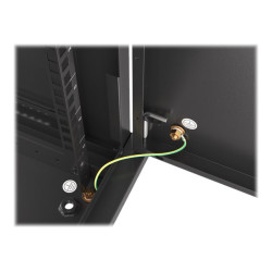 Lanberg Rack cabinet 19" wall-mount 6U/600x600 for self-assembly with metal door (flat pack), black | Lanberg