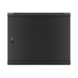 Lanberg Rack cabinet 19" wall-mount 9U/600x450 for self-assembly with metal door (flat pack), black | Lanberg