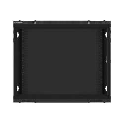 Lanberg Rack cabinet 19" wall-mount 9U/600x450 for self-assembly with metal door (flat pack), black | Lanberg