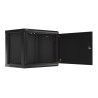 Lanberg Rack cabinet 19" wall-mount 9U/600x450 for self-assembly with metal door (flat pack), black | Lanberg