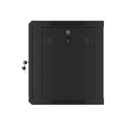 Lanberg Rack cabinet 19" wall-mount 9U/600x450 for self-assembly with metal door (flat pack), black | Lanberg