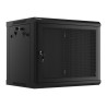 Lanberg Rack cabinet 19" wall-mount 9U/600x450 with perforated door (flat pack), black | Lanberg