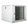 Lanberg Rack cabinet 19" wall-mount 9U/600x600 (flat pack) with glass door V2, grey | Lanberg