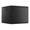 Lanberg Rack cabinet 19" wall-mount 9U/600x600 (flat pack) for self-assembly with metal door, black | Lanberg