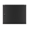 Lanberg Rack cabinet 19" wall-mount 9U/600x600 (flat pack) for self-assembly with metal door, black | Lanberg
