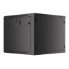 Lanberg Rack cabinet 19" wall-mount 9U/600x600 (flat pack) for self-assembly with metal door, black | Lanberg