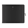 Lanberg Rack cabinet 19" wall-mount 9U/600x600 (flat pack) for self-assembly with metal door, black | Lanberg